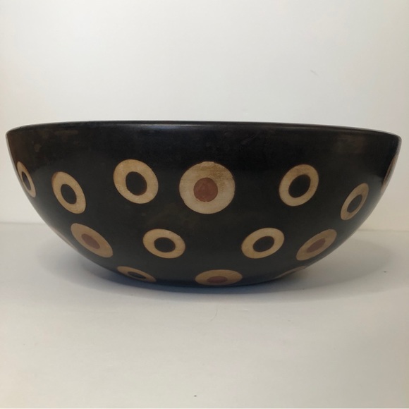 Pottery Bowl Folk Art Signed Genaro Paz Chulucanas Peruvian Made in Peru - Picture 2 of 7